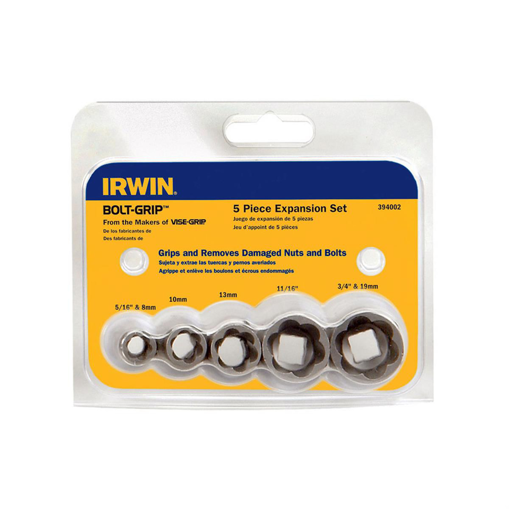 Hanson Bolt Grip Expansion Set — 5-Piece, High Carbon Steel, Reverse Spiral Flutes, Model# HAN394002